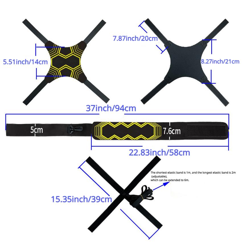 Тренажер для футбольных ударов Поясное устройство Соло Вспомогательное тренировочное мячовое кольцо Футбольный удар Фитнес-оборудование Тренажер для командных видов спорта