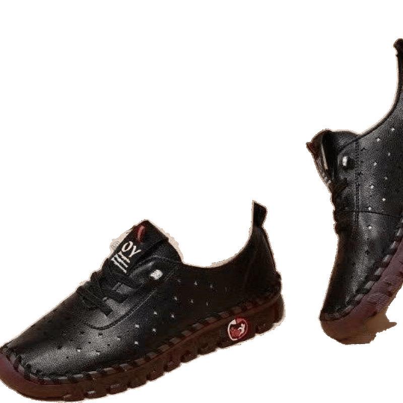 Летняя женская повседневная обувь из мягкой кожи ручной работы – Удобная посадка без усталости