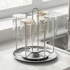 Upside-Down Cup Drying Rack Large Capacity Glass Cup Storage Rack Rotating Cup Holder  Kitchen