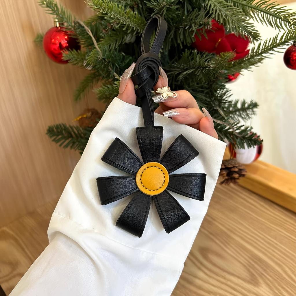 Подсолнух PU Кожаный Брелок для Сумки Подходит для Аксессуаров к Сумкам, Украшений для Автомобиля, Праздничных Украшений и Подарков на День Рождения