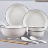 Japanese Dishes Set Nordic Ceramic Dishes and Chopsticks Plates Household Tableware Microwave Oven Eating Bowls Small Soup Bowls