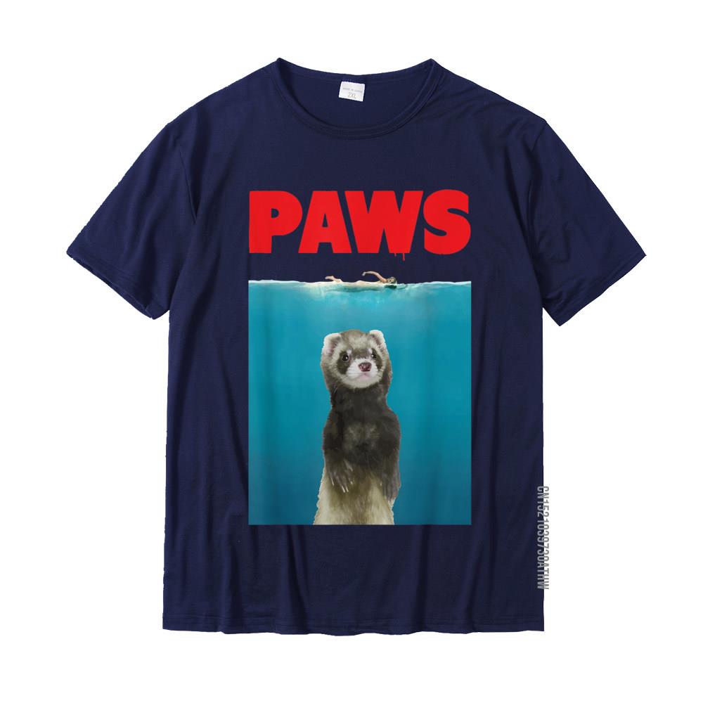 Paws Ferret Funny TShirt Parody Ferret Lover Gifts Fitness Tight Tops Tees For Men New Coming Cotton Top TShirts Print