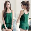 Women's Plus Size Summer Pajama Set: Simple Camisole Vest and Loose Shorts Two-Piece
