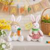 Creative Easter Plush Bunny Ornament Cartoon Easter Rabbit Doll  Party Scene Prop