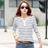 Cotton T-Shirt Women Long Sleeve Striped T Shirt Spring Autumn Female Clothing Shirt Blouse Tops