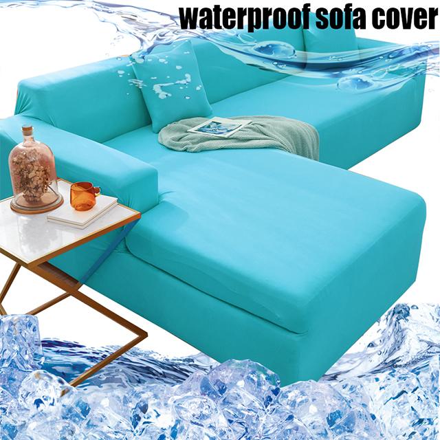 Эластичный водонепроницаемый чехол для дивана, пыленепроницаемые однотонные чехлы, L-образный угловой чехол для дивана, отдельные чехлы для дивана, разрешено проживание с домашними животными