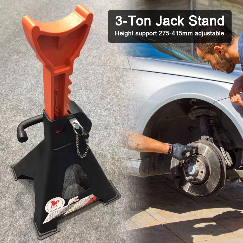 2 шт., 3-тонные сверхмощные стальные домкраты для ремонта автомобиля, подъемная опора с замком ручки и мобильностью
