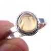 Natural Citrine Gemstone Handmade 925 Solid Sterling Silver Ring Size 9 T5v29