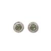 Green Amethyst Gemstone 925 Sterling Silver Jewelry Handmade Studs 0.5" For Gift EE-128-9