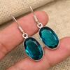Beautiful Indicolite Gemstone Handmade 925 Sterling Silver Jewelry Earring