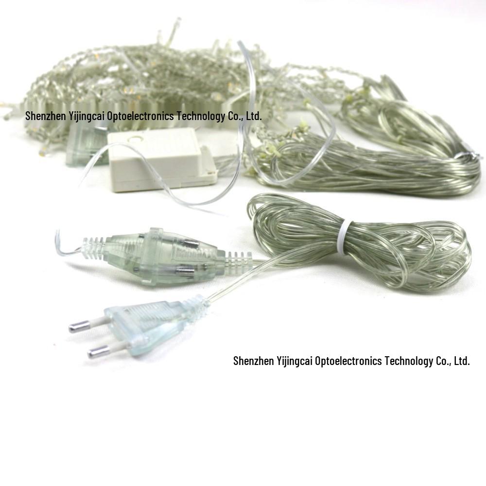 3-метровая светодиодная гирлянда-бахрома с вилкой и удлинительным шнуром