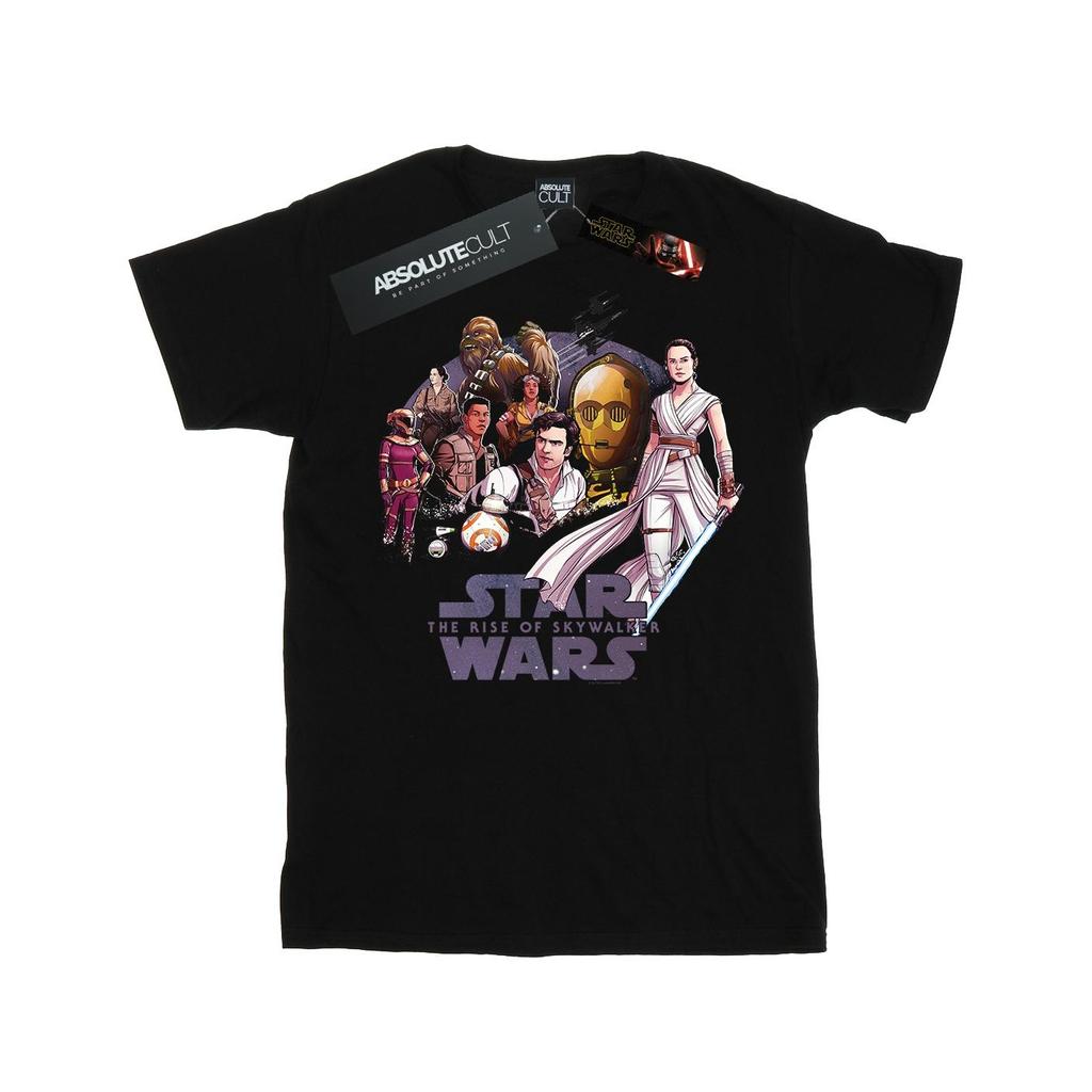 Star Wars The Rise Of Skywalker Womens/Ladies Resistance Rendered Group Cotton Boyfriend T-Shirt