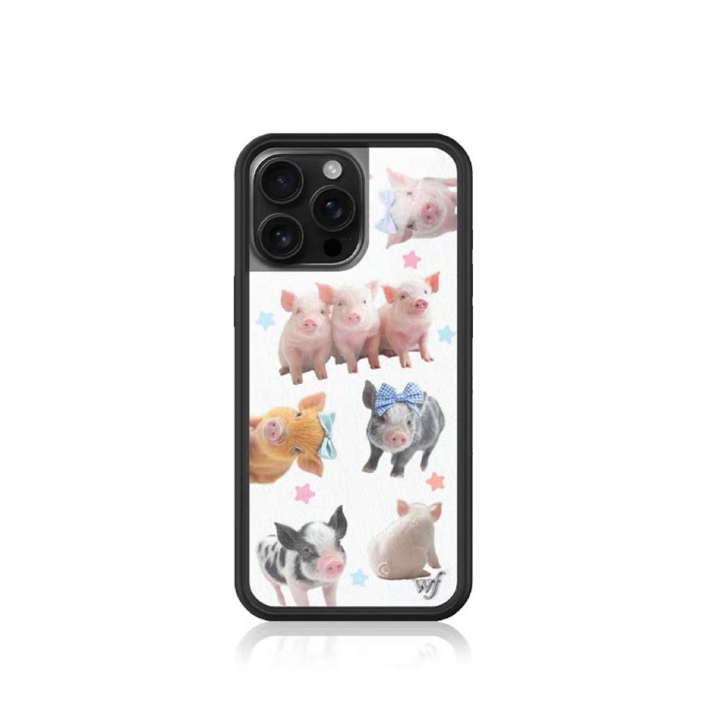 Wildflower New Strawberry Lamb Phone Case for iPhone 12 13 14 15 16 Plus 17 Pro Max 3D WF Cute Deer Pig Clean Cartoon cover case
