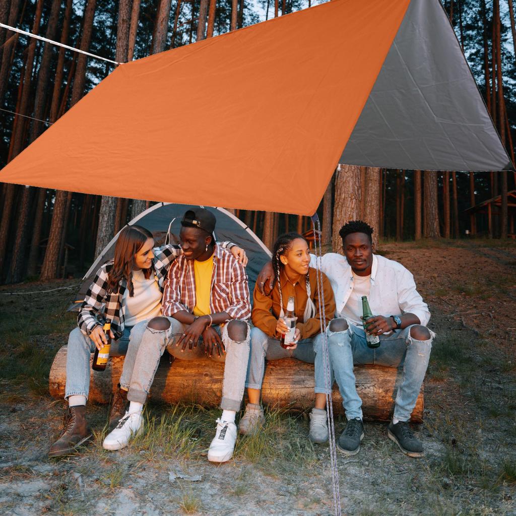 Парусный навес 10 x 10 футов, водонепроницаемый козырек от дождя и мухи, устойчивый к ультрафиолетовому излучению, сверхмощный навес для песка с