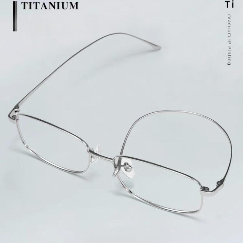 Ultra-Lightweight Small Square Frame Titanium Eyeglass Frames Women'S Ins Style Luxury Brand Designer Popular Glasses Frames