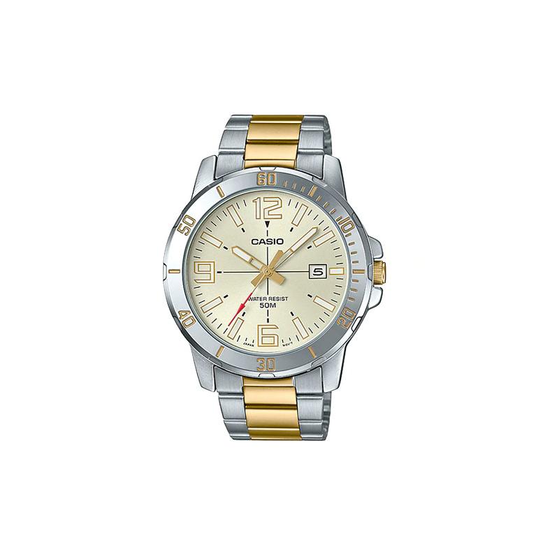 Casio Серия STANDARD Меч-рыба Водяной призрак Сердце океана Модный Business Casual Классический Стрелки Отображение даты Водонепроницаемый MTP-VD01SG-9B