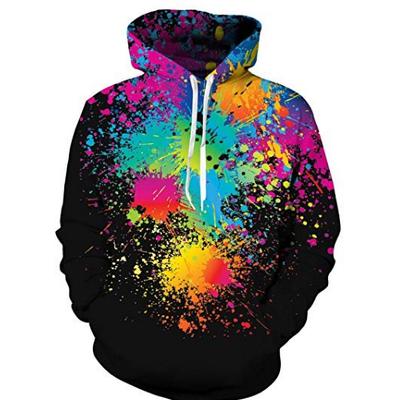 Радужная краска брызги Tie-Dye 3D принтованная толстовка для мужчин/женщин повседневная мода толстовки пуловеры толстовки свободные унисекс одежда