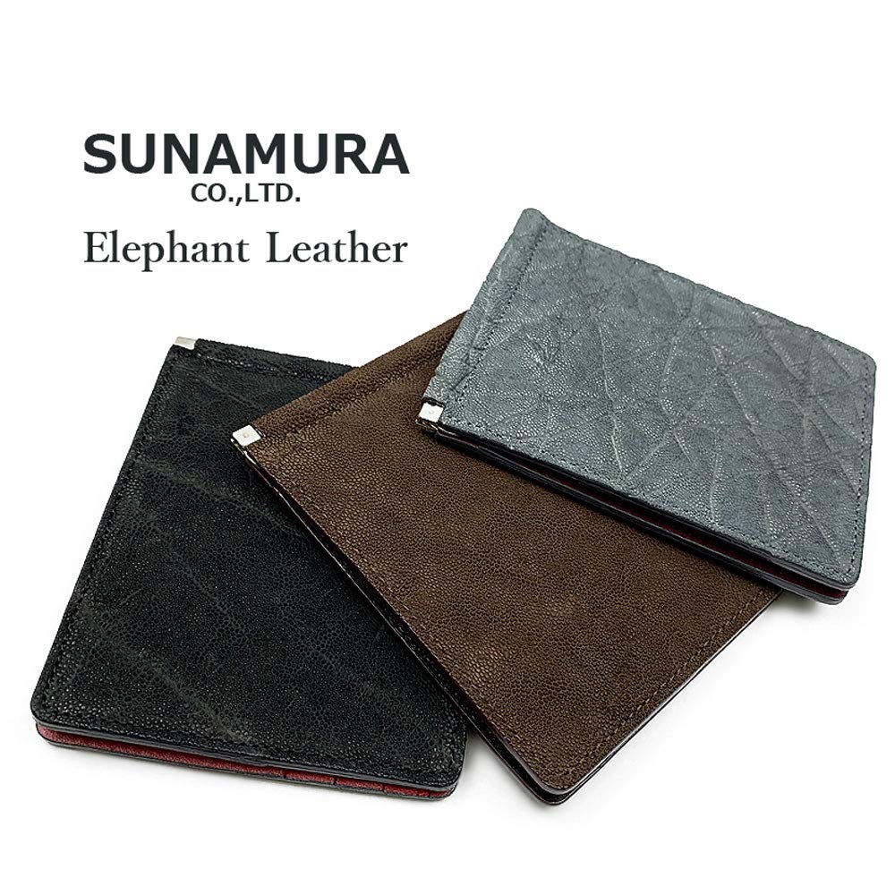 3 SUNAMURA Sunamura Сделано в Японии Высококачественные ножницы для купюр из слоновой кожи Двойной складной кошелек Зажим для денег [TAKKA Shoji] [Все цвета] (ly1100) (Шоколад)