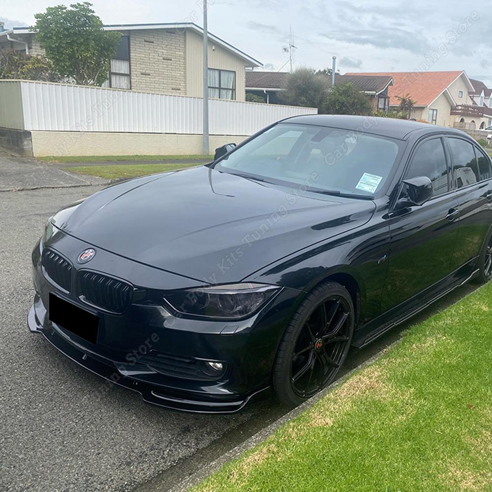 For BMW 3 Series F30 F31 2013-2019 Front Bumper Splitter Lip Diffuser Spoiler Protector Cover Guard Deflector Lips Gloss Black