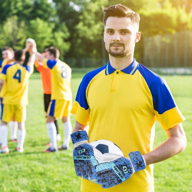 Профессиональные вратарские перчатки, футбольные перчатки, противоскользящие дышащие утолщенные профессиональные вратарские перчатки для защиты пальцев
