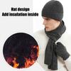 3Pcs/Set Women Winter Hat Scarf Gloves Set Solid Color Knitting Hat Long Scarf Touchscreen Gloves Set Winter Accessories