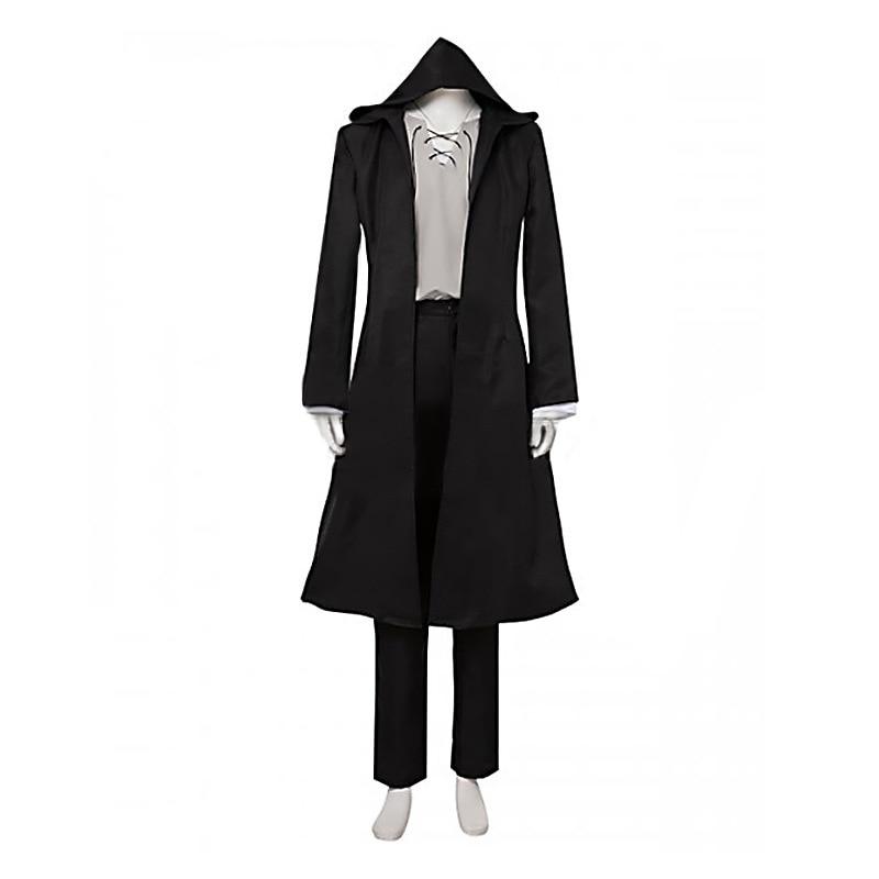 Аниме Атака Титанов Косплей Jaeger Eren Косплей Костюм Последний сезон Униформа Черное пальто Аниме Женщины Мужчины Хэллоуин Карнавал