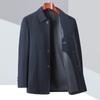 Куртка из шерсти на пуговицах для мужчин среднего возраста, осеннее деловое пальто, верхняя часть, куртка для отца среднего и пожилого возраста, куртка лидера, кадровая куртка