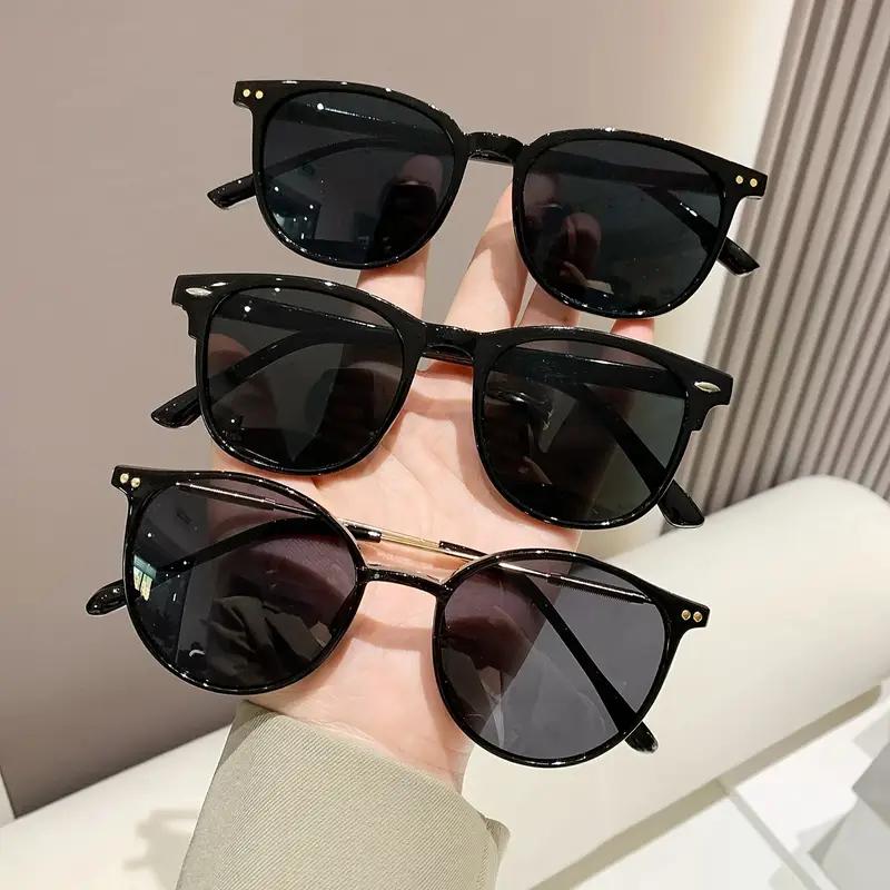 3pc European and American retro men's and women's fashionable sunglasses trend versatile summer sun shading and UV protection fr