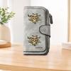 Butterfly skull print long zipper wallet, large-capacity card holder, unisex clutch bag, stylish zippered coin purse, suitable for daily use, a great
