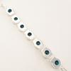 925 Sterling Silver Blue Apatite Gemstone Jewelry Handmade Bracelet 9" For Mom RB-7-14
