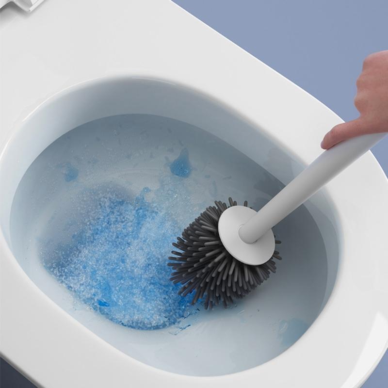 Toilet Brush Set Space saving Solution Quick Drying Toilet Bowl Brush & Holder for Efficient Bathroom Maintenance