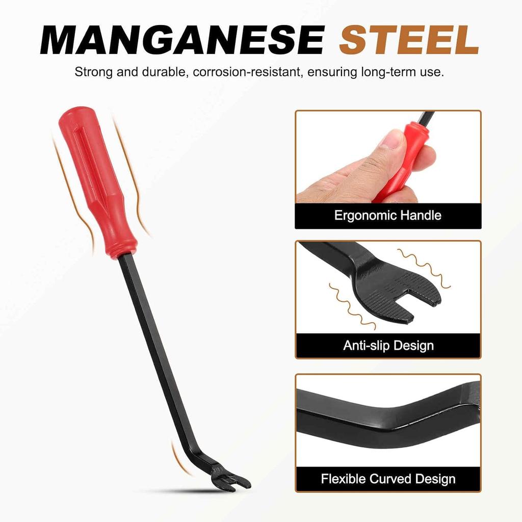 HARFINGTON 5pcs Car Trim Removal Tool Kit No Scratch Plastic Auto Clip Fastener Remover Pry Tool Set for Car Door Window Interior Panel Dashboard,