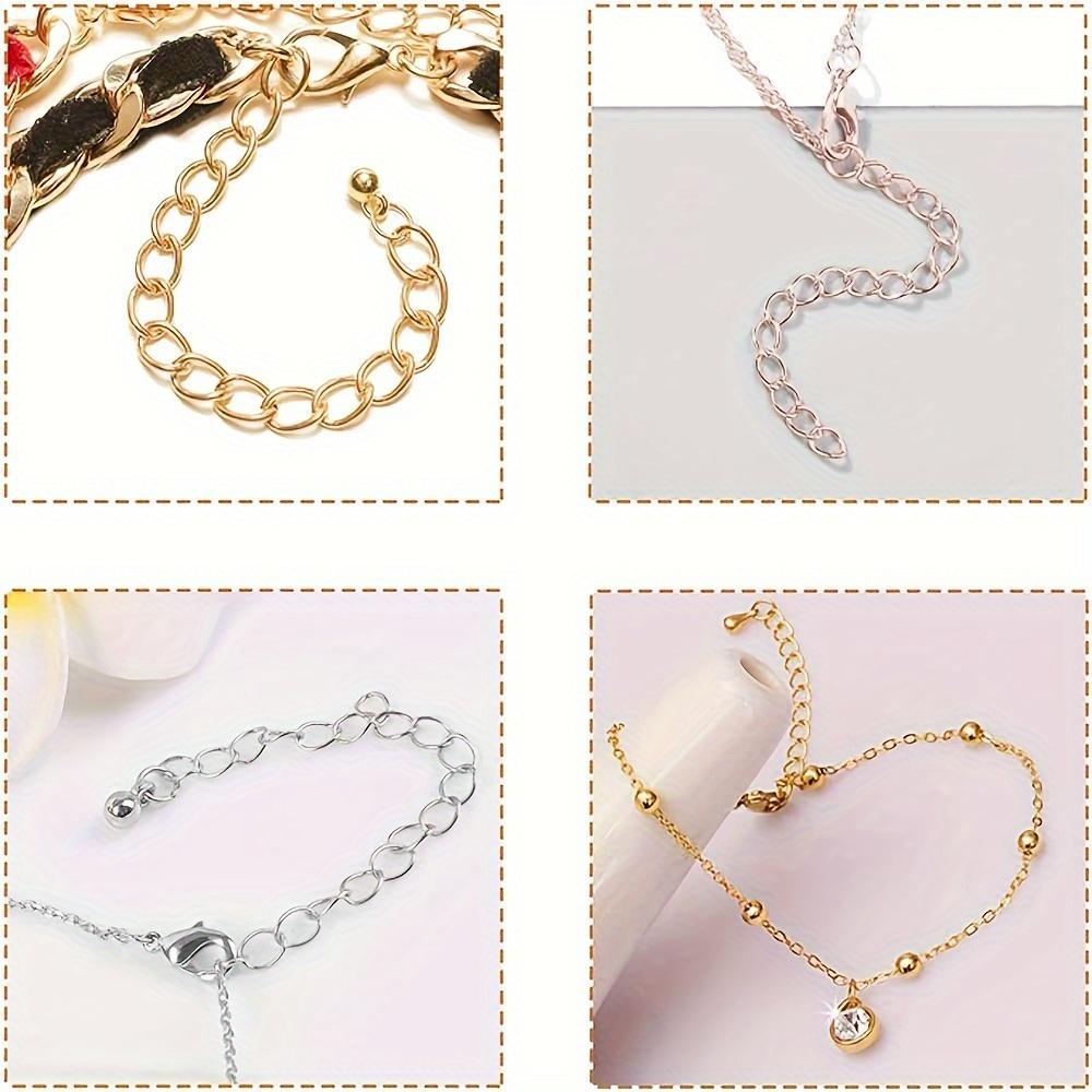 50/100/200 шт. Металлическая цепь-хвост, гальваническая регулировочная цепь, длинная цепь, ювелирные аксессуары, удлинительная цепь, сделай сам, браслет, ожерелье, серьги, ключ