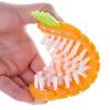 Carrot-Shaped Cleaning Brush for Vegetables Fruits Flexible Bristles Non-scratch Scrubbing Brush for Stain Removal Multi-Section Joint Design