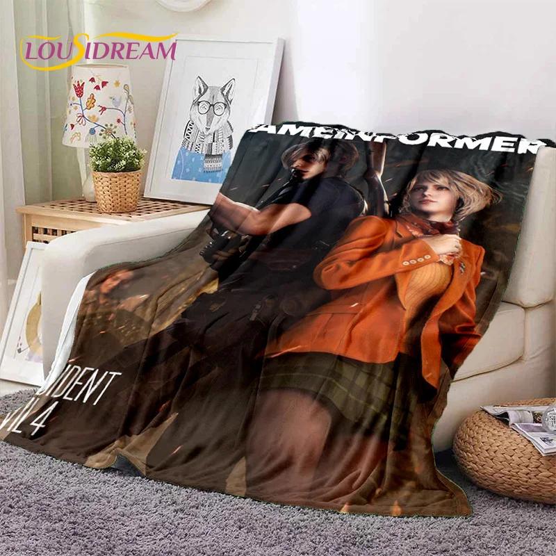 Игры Хоррор R-Resident Evil Мягкое Фланелевое Одеяло для Кроватей Спальни Дивана Пикника, Плед для Покрытия Наружного Отдыха Дневного Сна Подарок