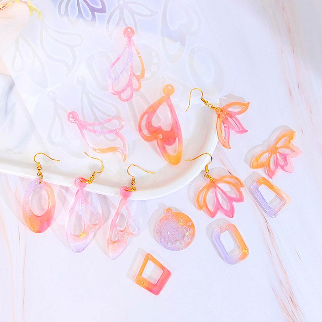 Геометрическая силиконовая форма Выдолбленные формы для сережек Формы для изготовления ювелирных изделий Силиконовые формы Идеальный подарок для мастеров