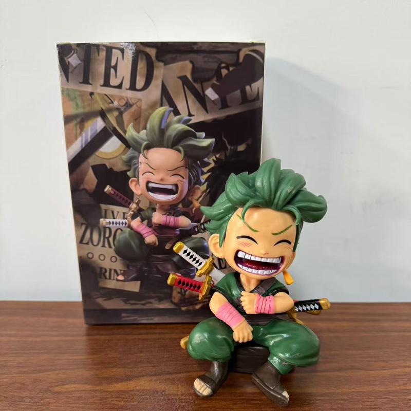 13см Аниме Фигурка One Piece Монки Д. Луффи Ророноа Зоро Кавайные Игрушки Q Фигурка Нендороид Украшение для Автомобиля ПВХ Модель Подарок