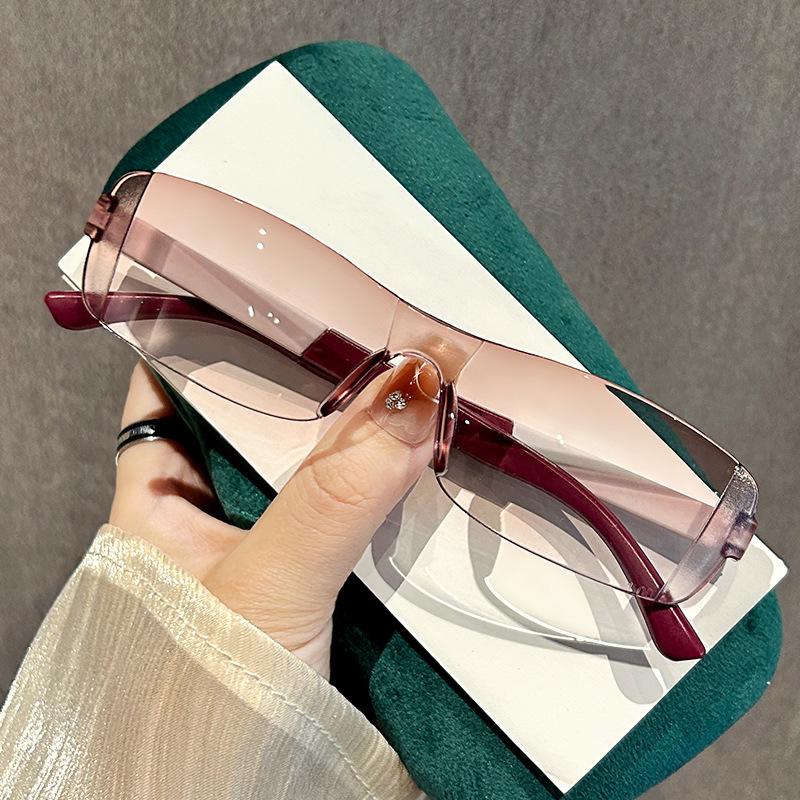 Новые модные очки для чтения без оправы, роскошные фирменные дизайнерские очки для женщин и мужчин, очки с защитой от синего света, ретро-трендовые компьютерные очки