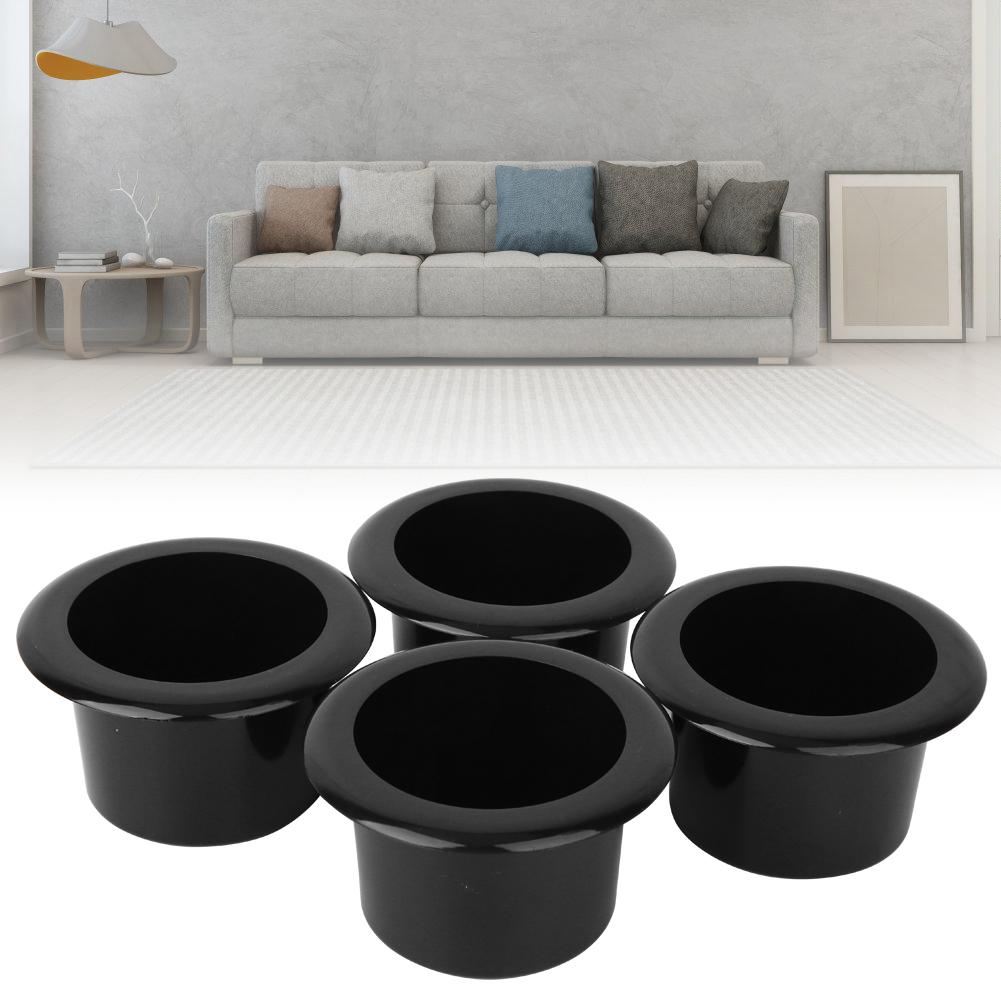 4 шт. Подставка для подстаканника из черного глянцевого АБС-пластика, аксессуары для украшения салона автомобиля