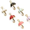 30pcs 3D Umbrella Vintage Bumbershoot Hanging Charms 6 Colors Enamel Charms  DIY Jewelry Making