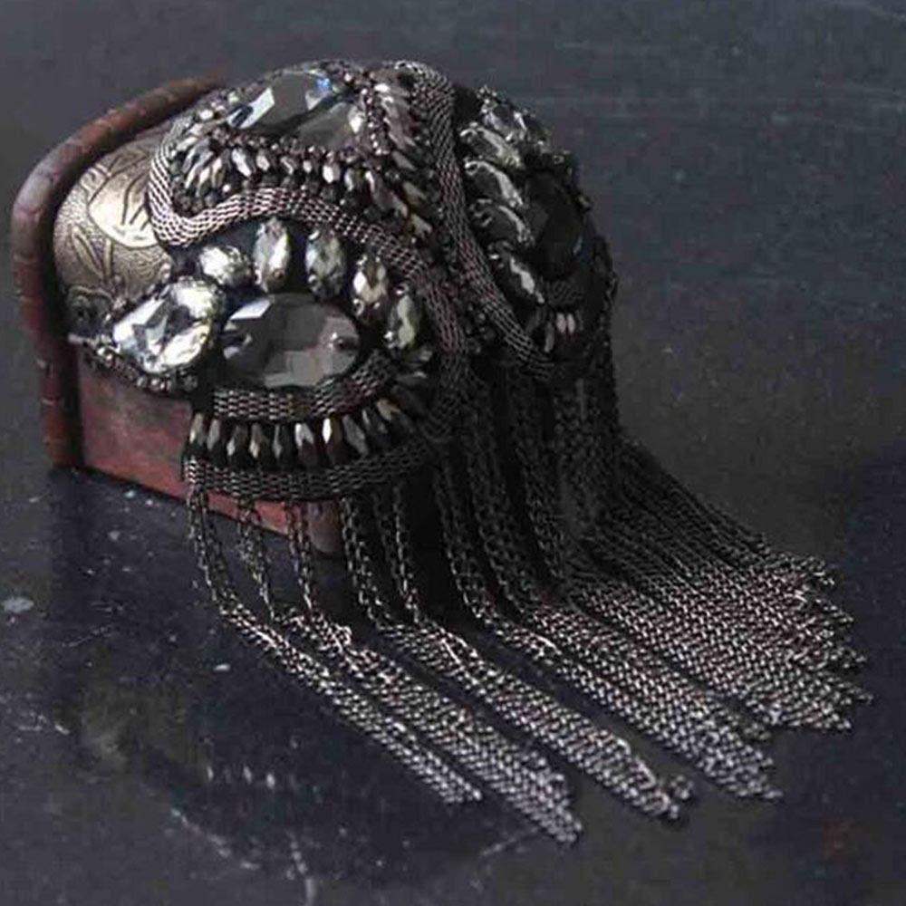 Стразы Брошь Длинная Цепь Аксессуары для Одежды Нежная Брошь на Плечо Мужчины Женщины