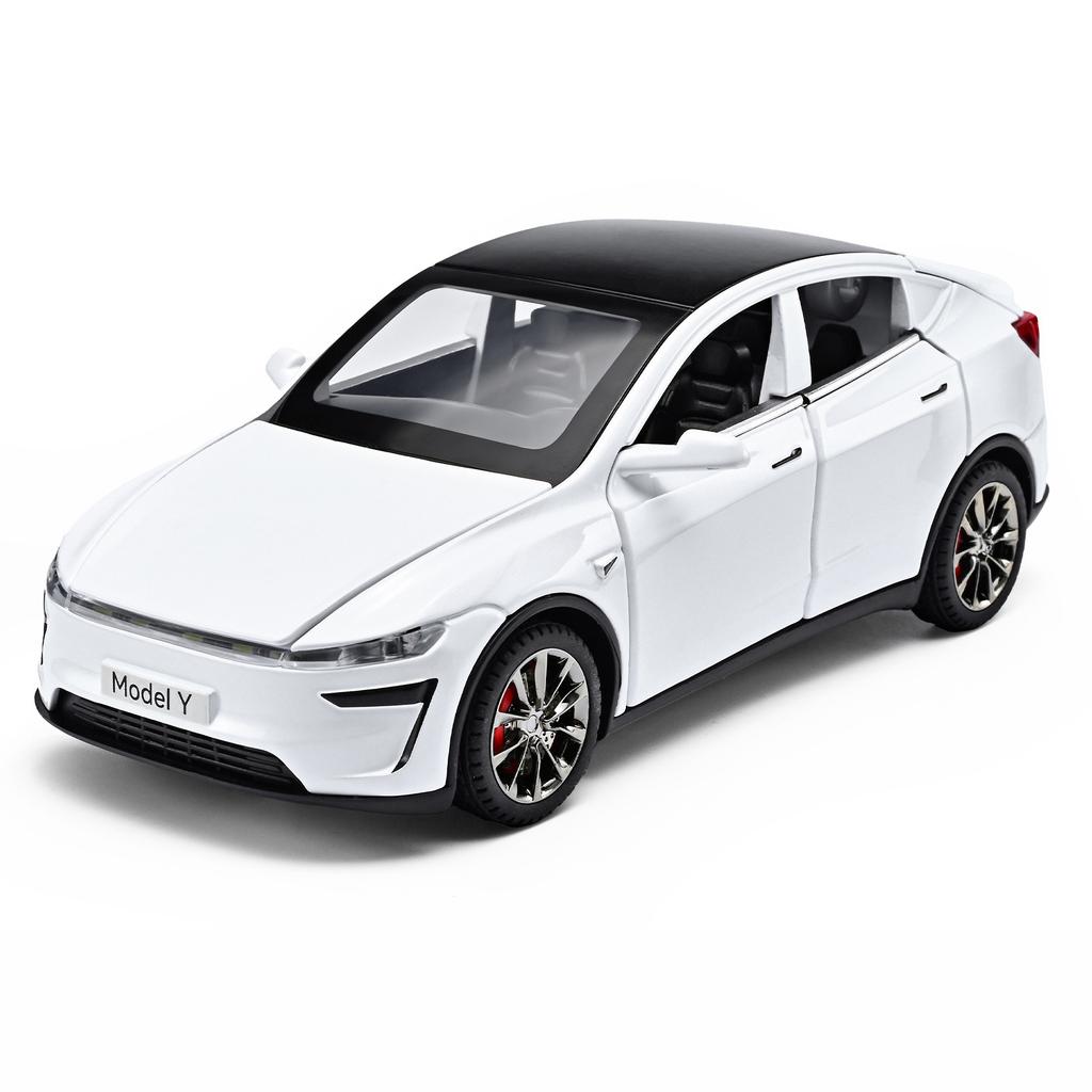 1/32 2025 Model Y SUV Alloy Car Model Diecasts Metal New Energy Vehicles Car Model Simulation Sound and Light Childrens Toy Gift