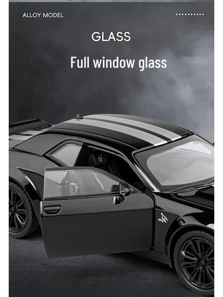 Цзяе 1:22 Dodge Hellcat Demon Eye Модель легкосплавного автомобиля со звуком, светом и инерционными амортизаторами на всех четырех колесах