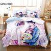Новый комплект простыней с 3D-принтом в стиле аниме, комплект постельного белья Clannad, односпальная кровать, двуспальная кровать размера Queen, двуспальная кровать, комплект постельного белья для взрослых и детей, комплект пододеяльников