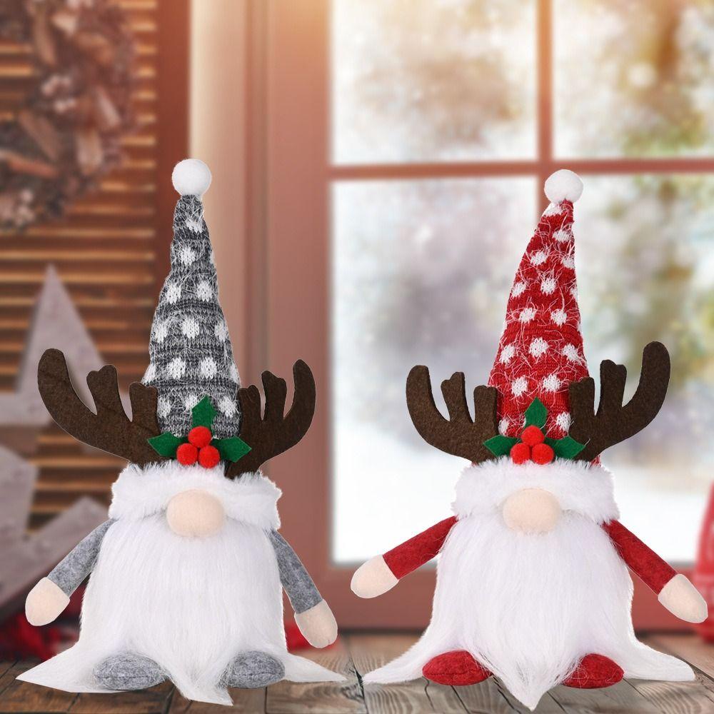 Nordic Faceless Doll With Led Light Dwarf Doll Christmas Gnome Plush Doll Christmas Decoration