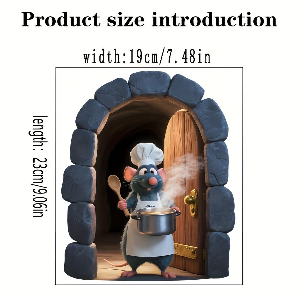 Christmas Cartoon Cute Little Mouse Hole Sticker DIY Living Room Entrance Wall Beautification Decorative Wall Sticker