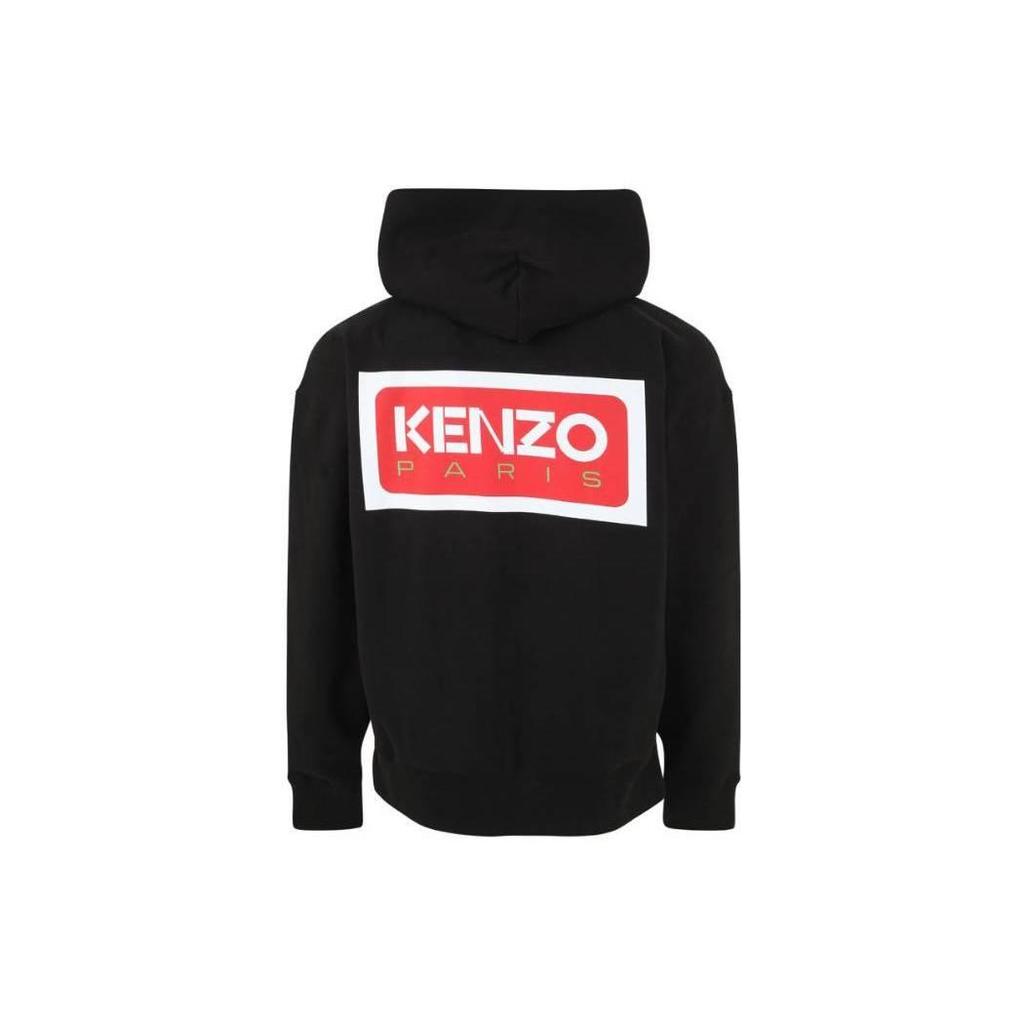 Kenzo logo-embroidered stretch-cotton hoodie FD65SW1004ME99J-