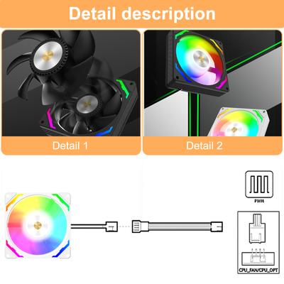 90 мм ARGB LED PWM вентилятор охлаждения настольный процессор воздушный кулер тихая работа для корпуса ПК 9 см 9025 вентилятор