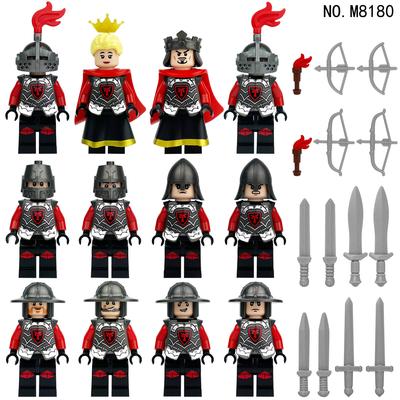 12 шт. Средневековый Красный Дракон Рыцарь Легионер Солдат Минифигурка Конструктор Игрушки