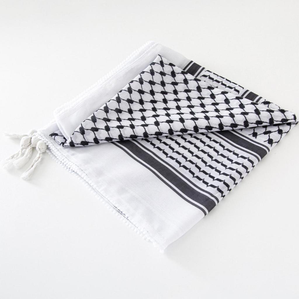 54X54 Дюйма Арабский Шарф Аутентичная Хирбави Кефия Мягкая Палестинская Шаль Арабская Кефия Бандана На Голову Шею Мужчины Женщины